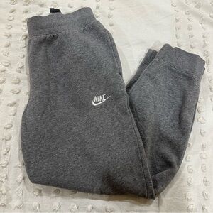 Nike Gray Jogger Fleece Lined Sweatpants Boys Size Large